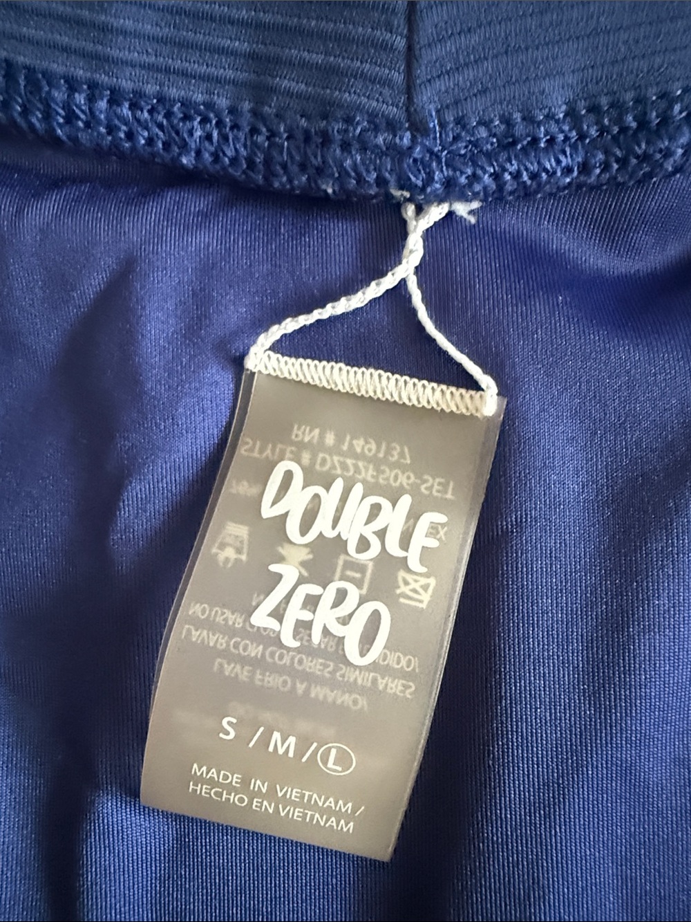Double Zero Navy Ribbed Triangle Bikini Set - Picture 2 of 5